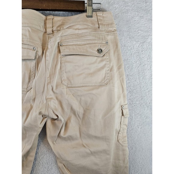 White House Black Market Pants Womens 8 Crop Leg Cargo Stretch Casual Pockets - Picture 10 of 16
